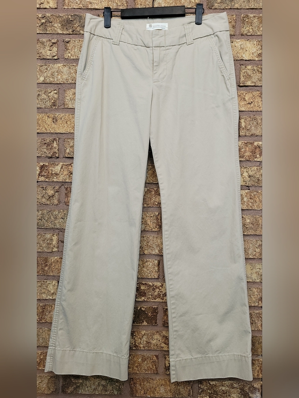 GAP Favorite Chino Cotton Trousers in Light Beige Size 10 Retro